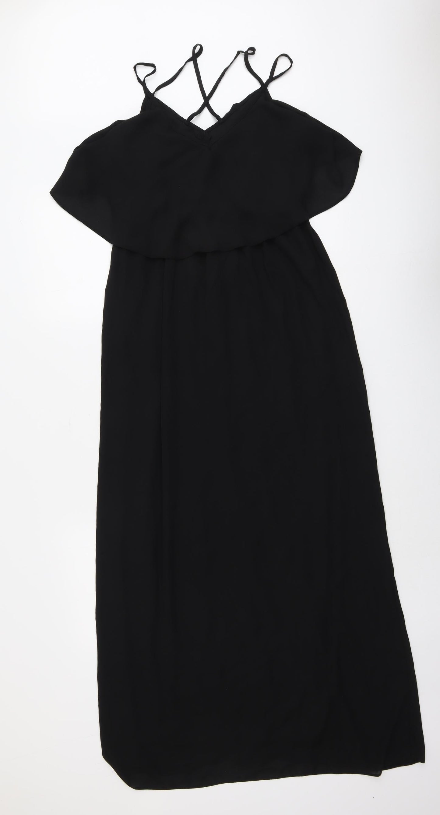Carmel Clothing Womens Black Polyester Trapeze & Swing Size 10 V-Neck Pullover