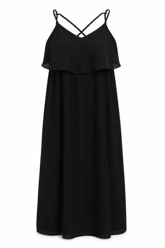 Carmel Clothing Womens Black Polyester Trapeze & Swing Size 10 V-Neck Pullover