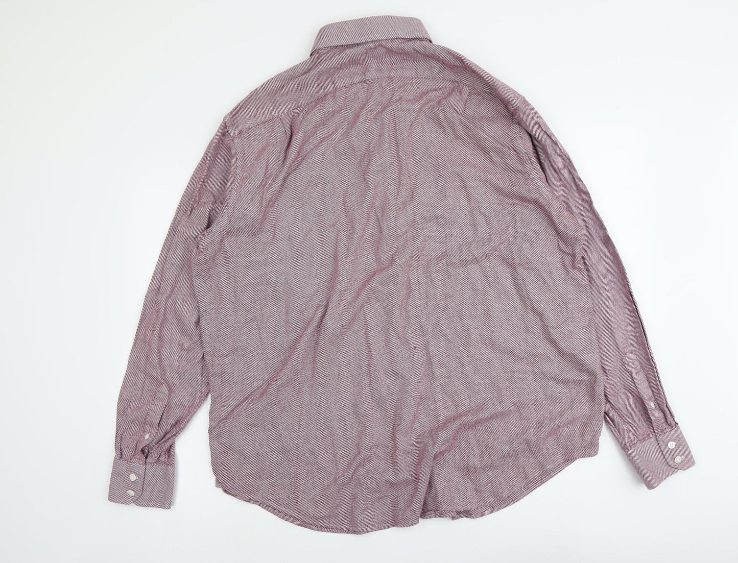 Mens UK Size 18.5 Collezione Pink  Button-Up Long Sleeve Casual Shirt