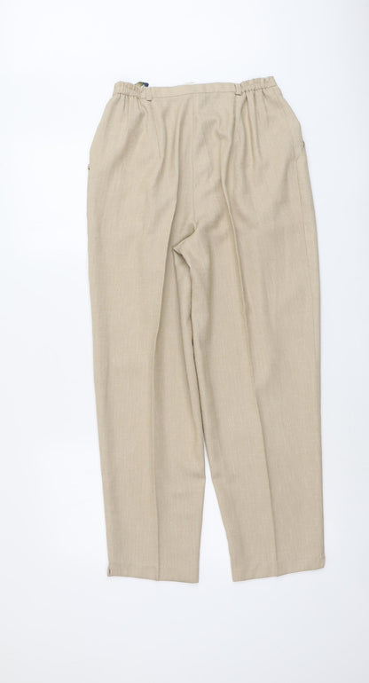 Womens UK Size 12 Debenhams Regular Fit  Beige Trousers