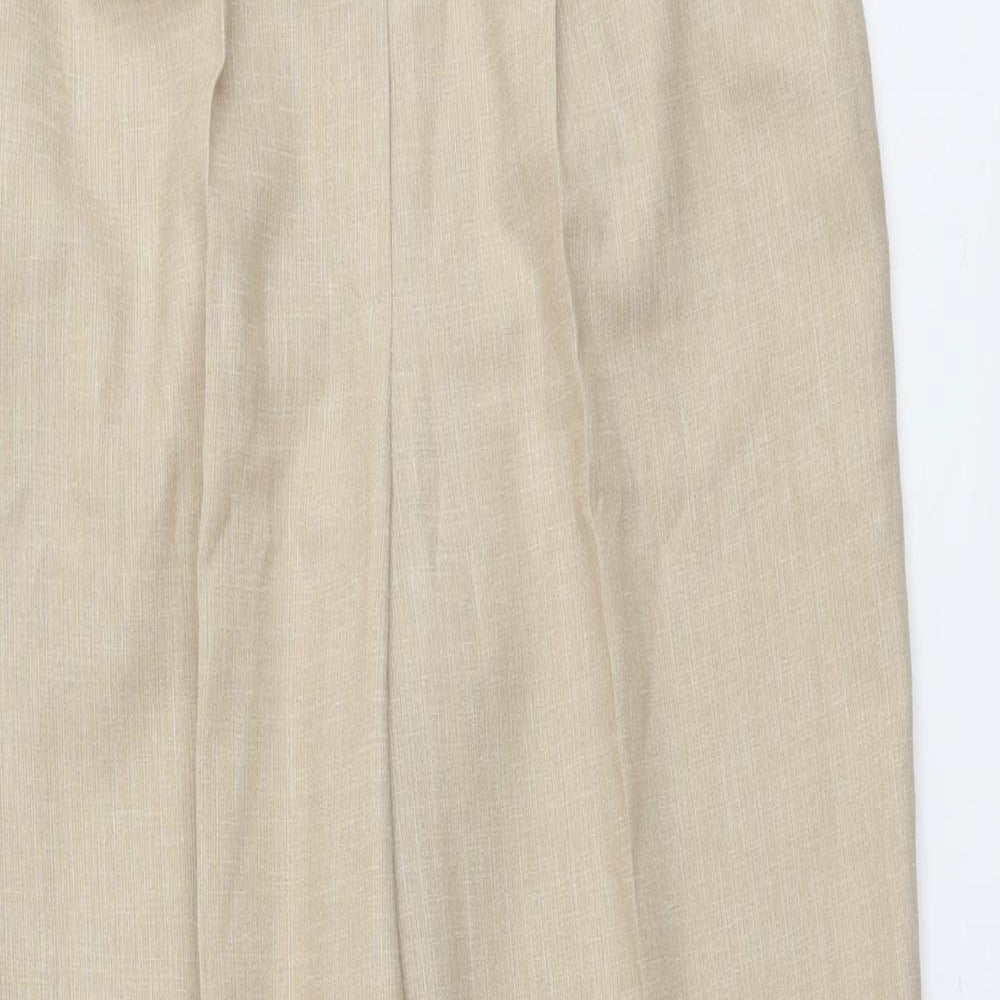 Womens UK Size 12 Debenhams Regular Fit  Beige Trousers