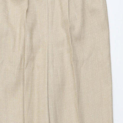 Womens UK Size 12 Debenhams Regular Fit  Beige Trousers