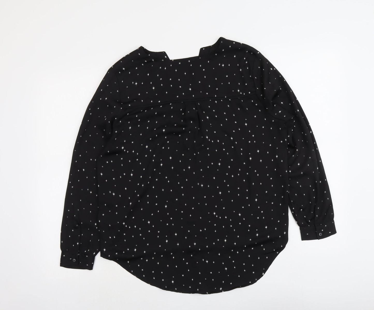 Womens UK Size 8 H&M Black Basic Blouse