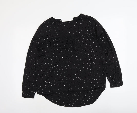 Womens UK Size 8 H&M Black Basic Blouse