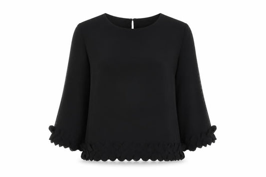 Womens UK Size 10 Atmosphere Black Basic Blouse