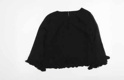 Womens UK Size 10 Atmosphere Black Basic Blouse