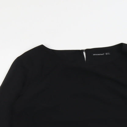Womens UK Size 10 Atmosphere Black Basic Blouse