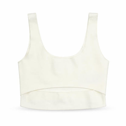 Womens UK Size M Zara Ivory Cropped Tank