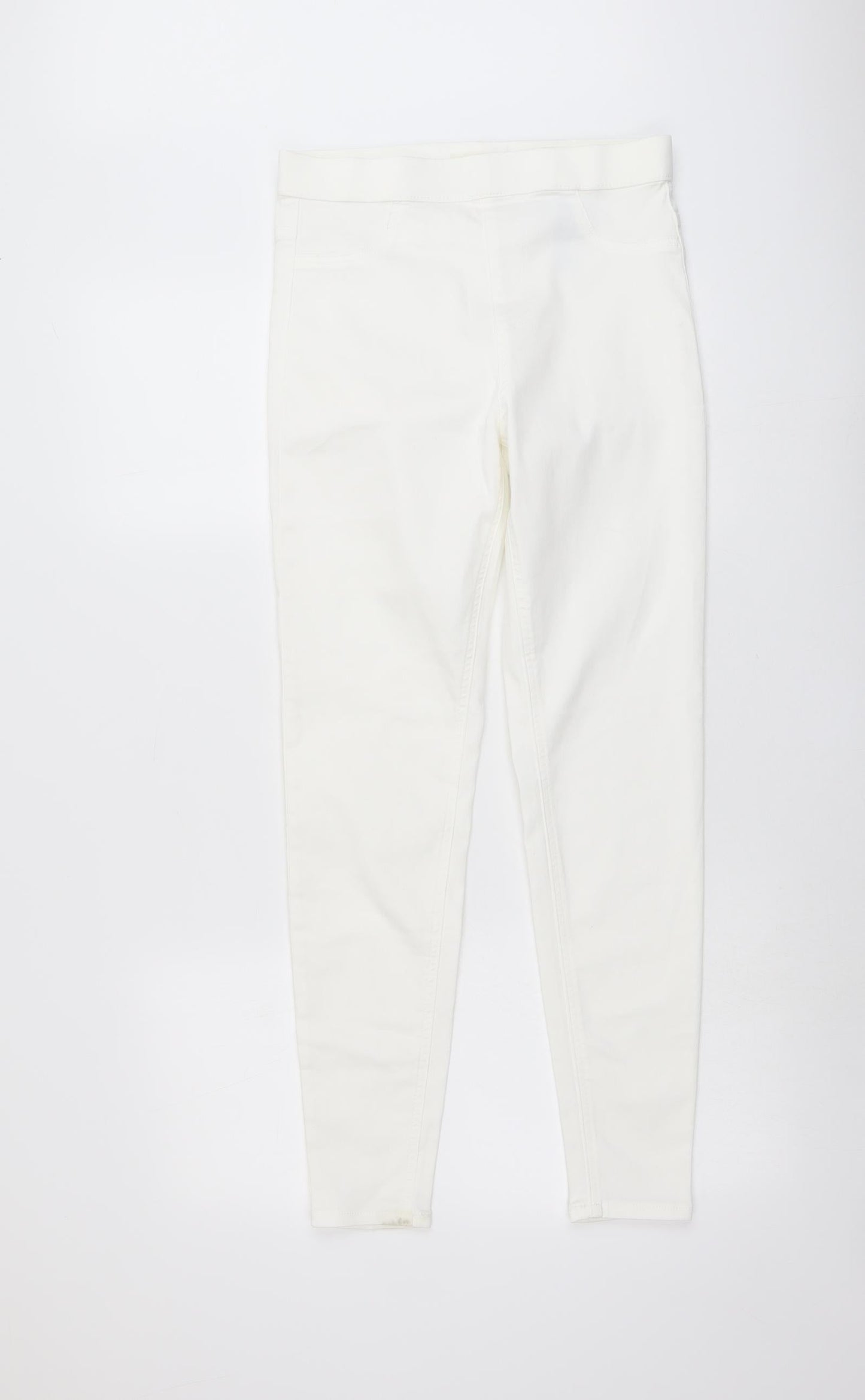 Womens UK Size 10 Marks and Spencer Regular Fit Skinny Ivory Jeans