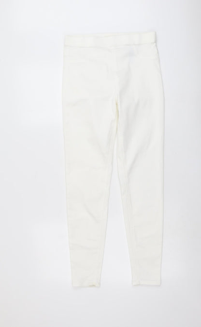 Womens UK Size 10 Marks and Spencer Regular Fit Skinny Ivory Jeans