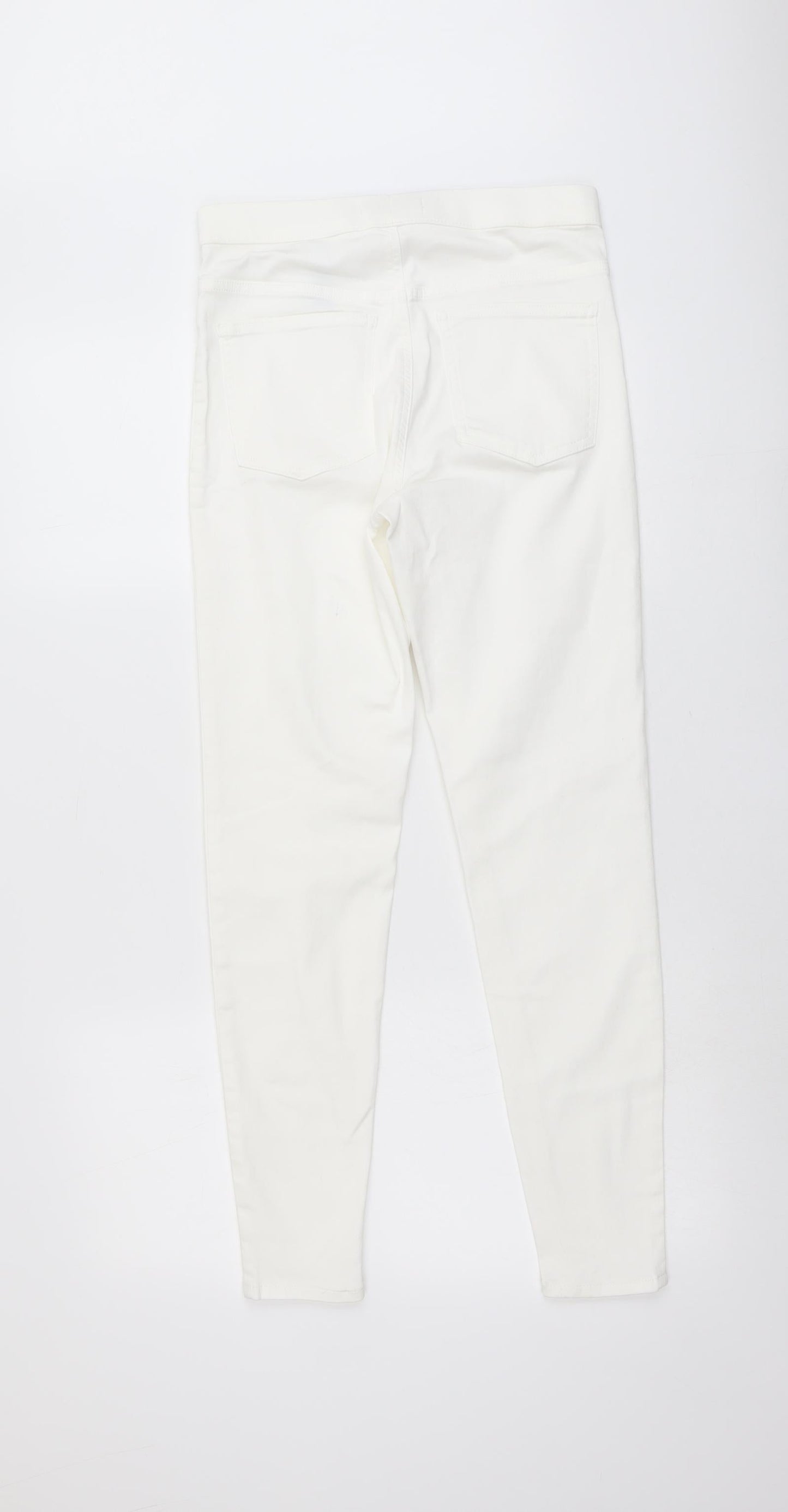 Womens UK Size 10 Marks and Spencer Regular Fit Skinny Ivory Jeans