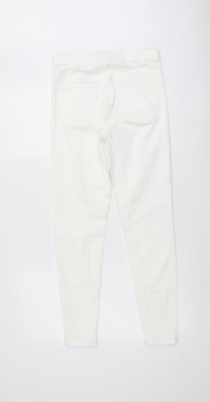 Womens UK Size 10 Marks and Spencer Regular Fit Skinny Ivory Jeans