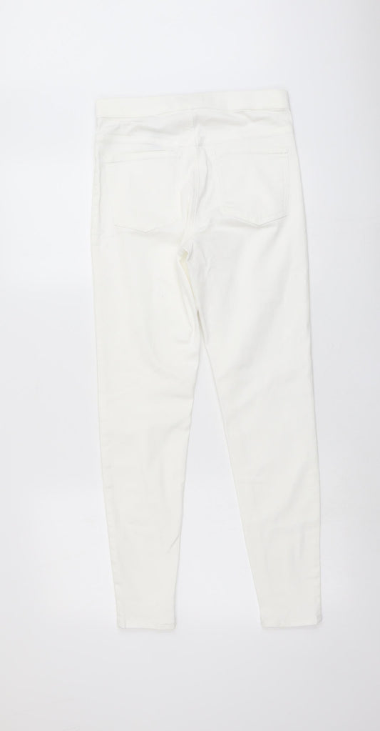 Womens UK Size 10 Marks and Spencer Regular Fit Skinny Ivory Jeans
