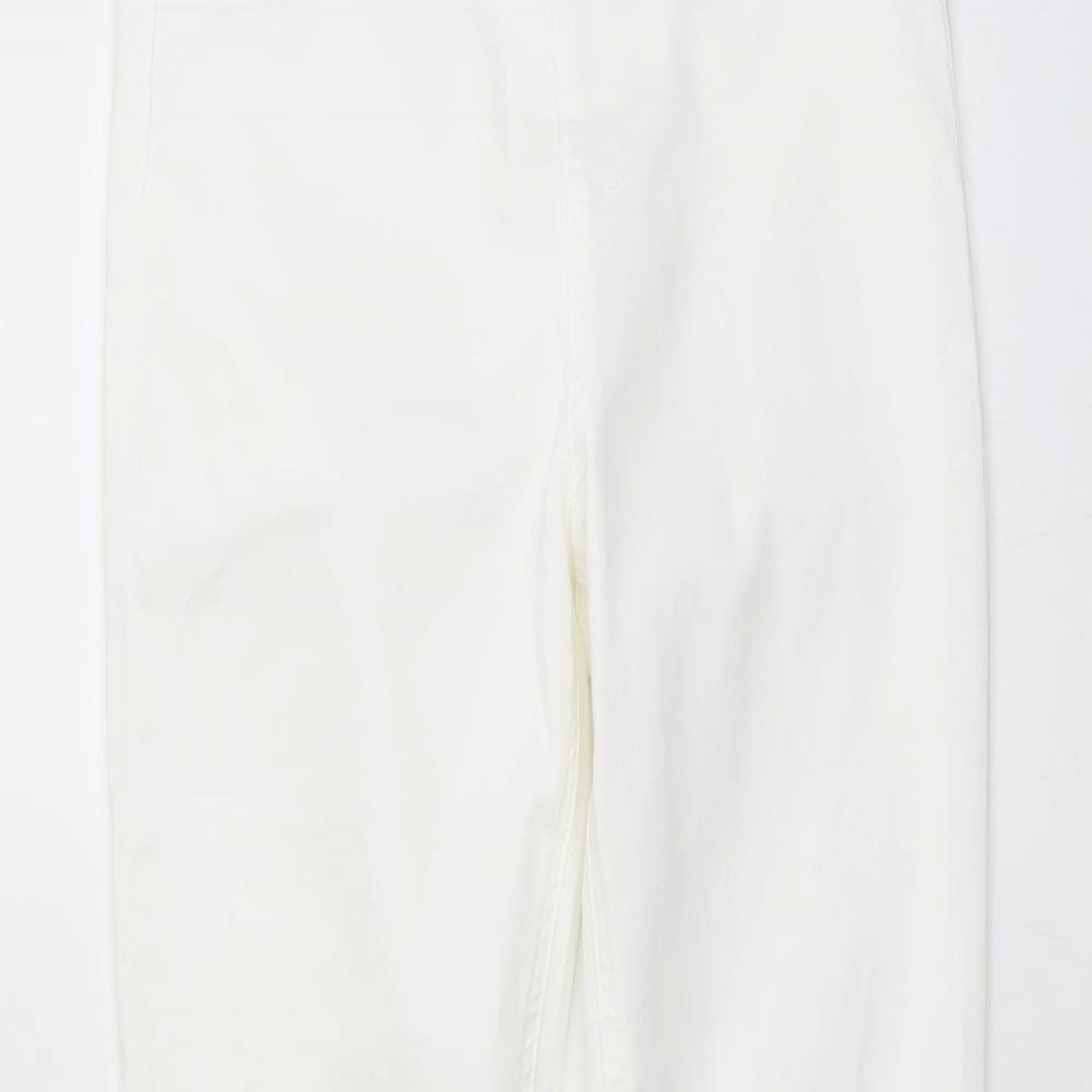 Womens UK Size 10 Marks and Spencer Regular Fit Skinny Ivory Jeans