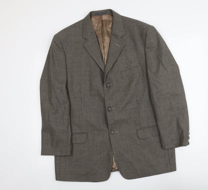 Mens UK Size L Debenhams Regular Beige Suit Jacket