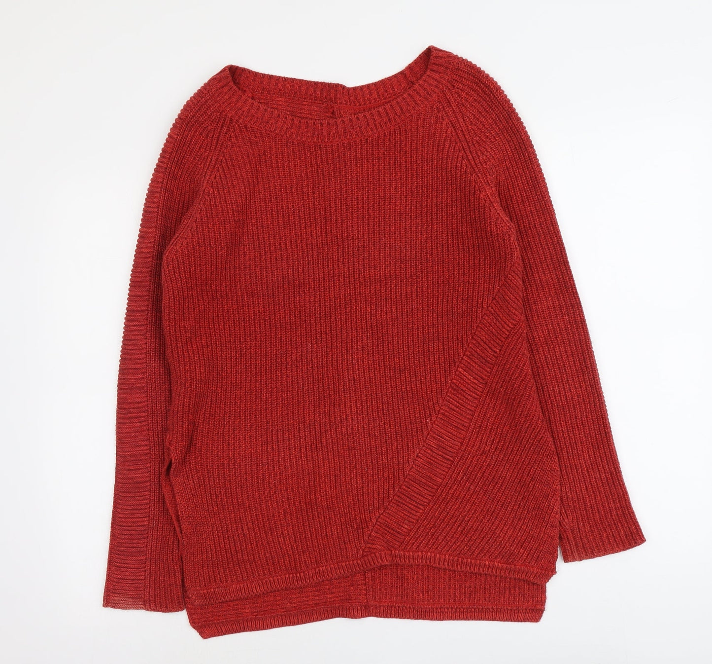 Womens UK Size 8 Wrap Red Pullover Jumper