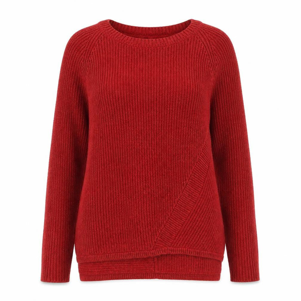 Womens UK Size 8 Wrap Red Pullover Jumper