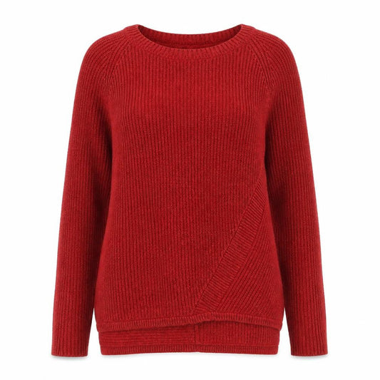 Womens UK Size 8 Wrap Red Pullover Jumper
