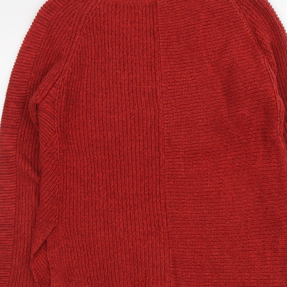 Womens UK Size 8 Wrap Red Pullover Jumper