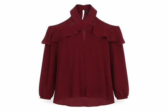 Womens UK Size 10 Atmosphere Red Basic Blouse
