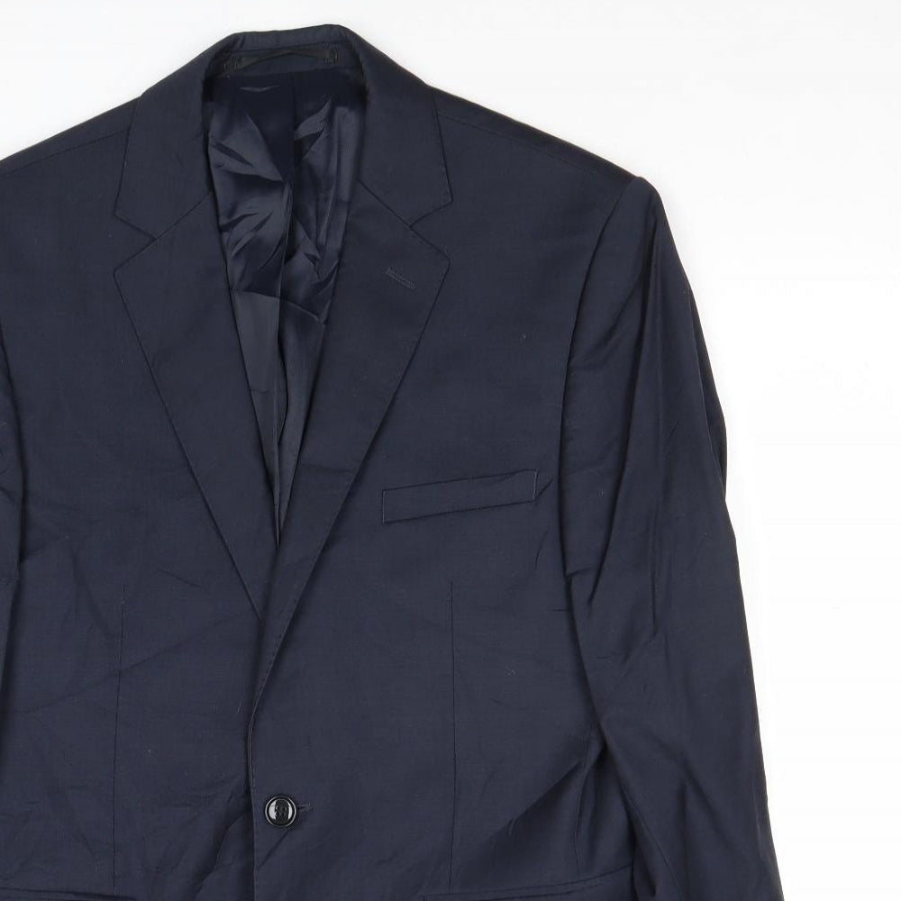 Mens UK Size 38 Preworn Regular Blue Suit Jacket