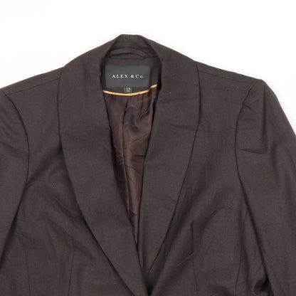 Womens UK Size 14 Alex & CO Regular Brown Suit Jacket