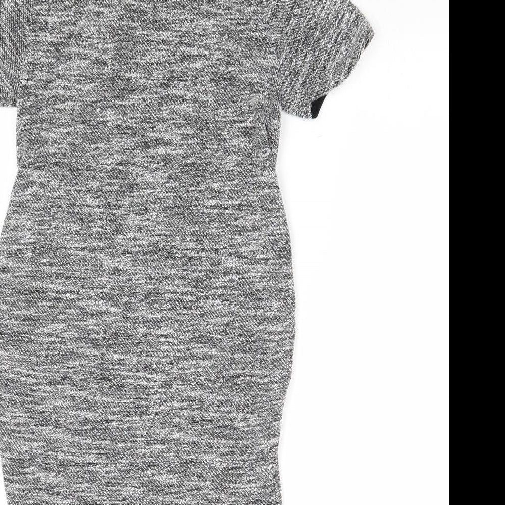 New Look Maternity Womens Grey Polyester A-Line Size 8 Round Neck Pullover