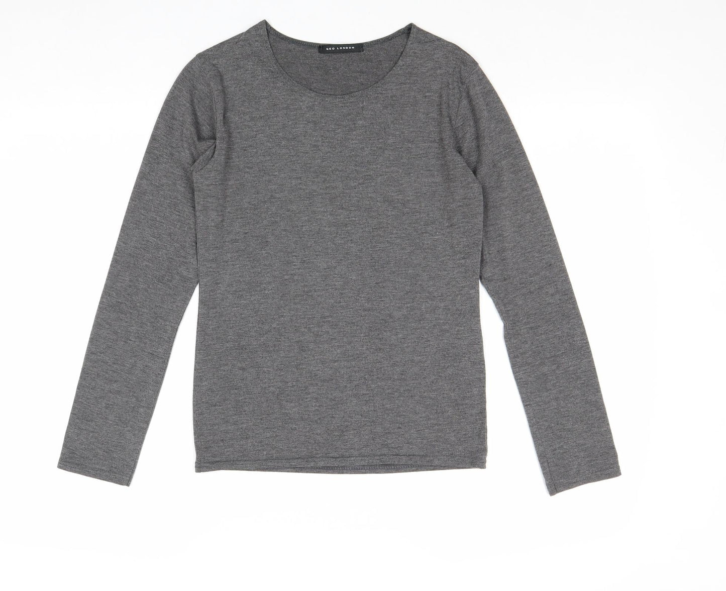 Womens UK Size S QED London Grey Basic Blouse