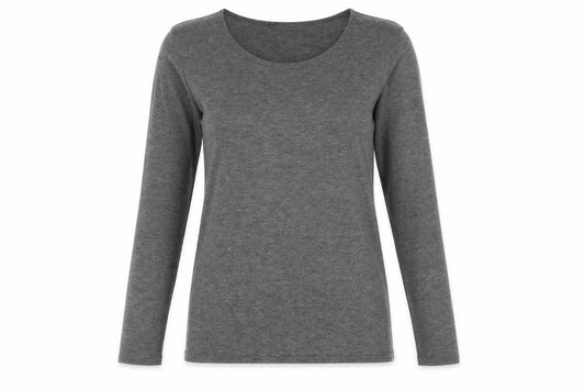 Womens UK Size S QED London Grey Basic Blouse