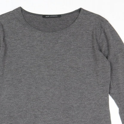 Womens UK Size S QED London Grey Basic Blouse
