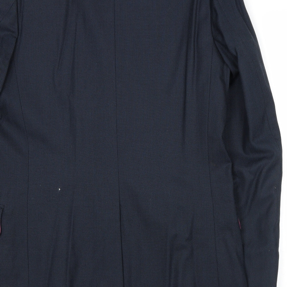 Barney Goodman Mens Blue Wool Jacket Suit Jacket Size 40 Regular
