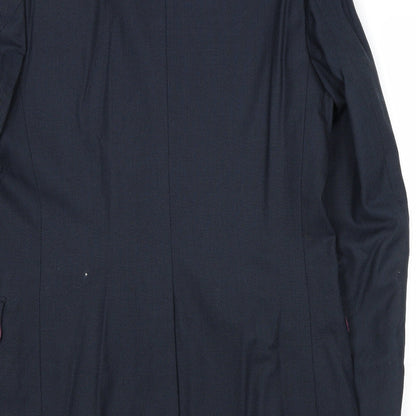 Barney Goodman Mens Blue Wool Jacket Suit Jacket Size 40 Regular