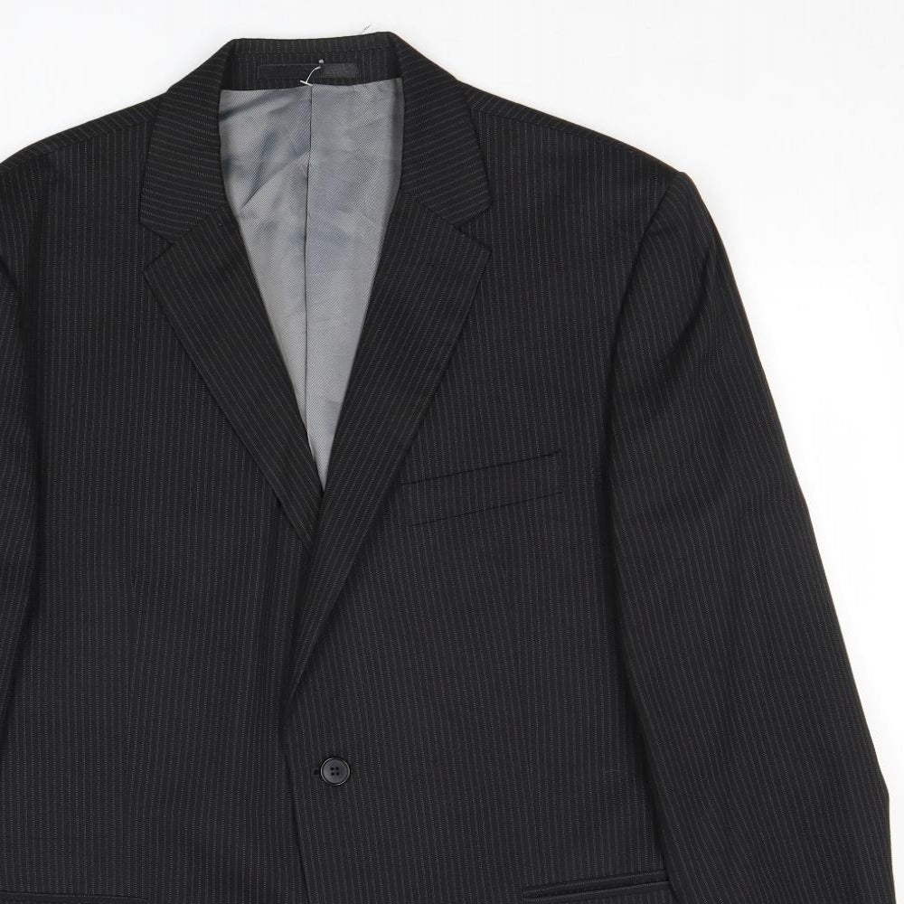 Mens UK Size 44 Karl Jackson Regular Black Suit Jacket