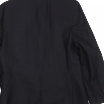 Marks and Spencer Womens Black Wool Jacket Suit Jacket Size 10