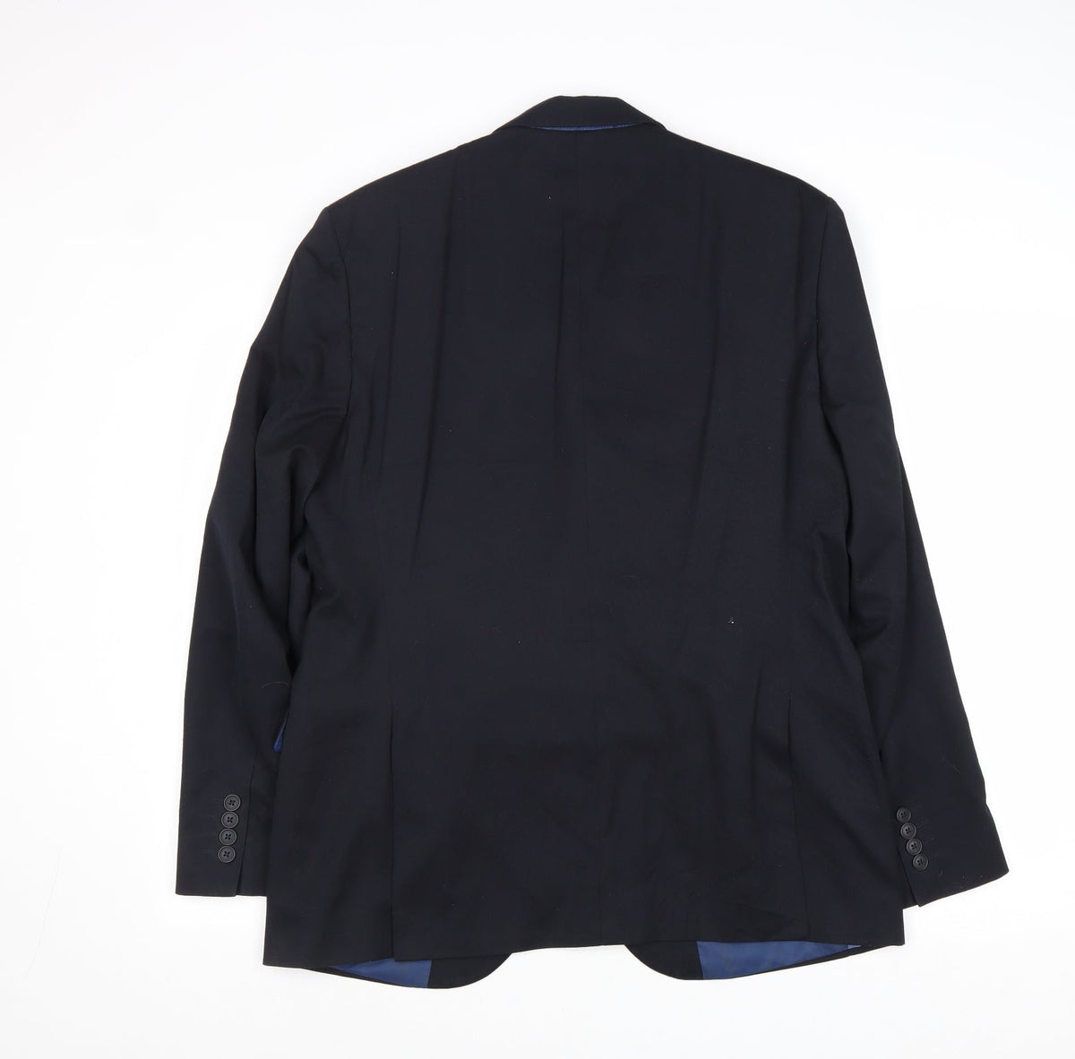 markis and Mens Blue Polyester Jacket Suit Jacket Size 40 Regular