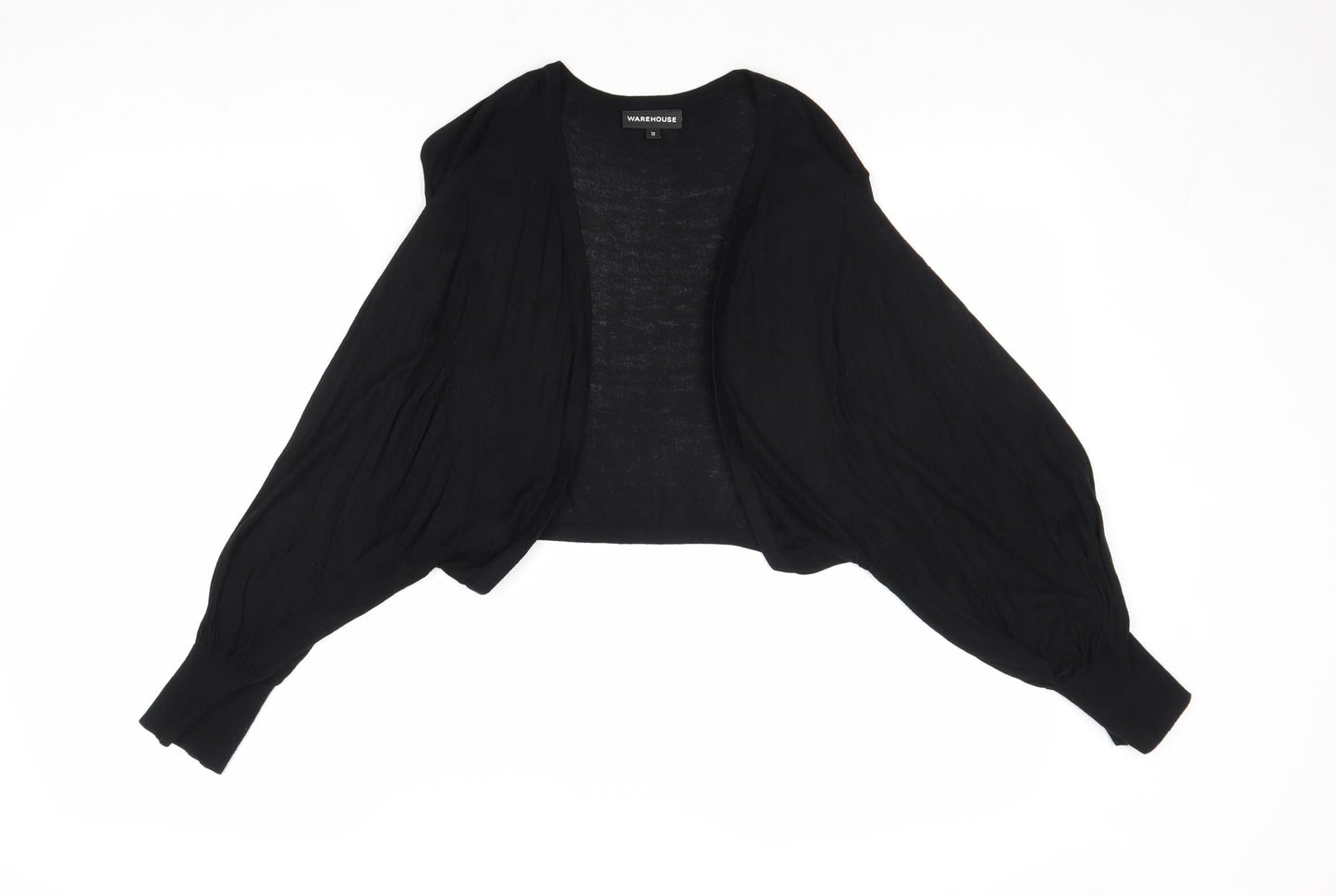 Womens UK Size 14 Warehouse Black Cardigan Jumper