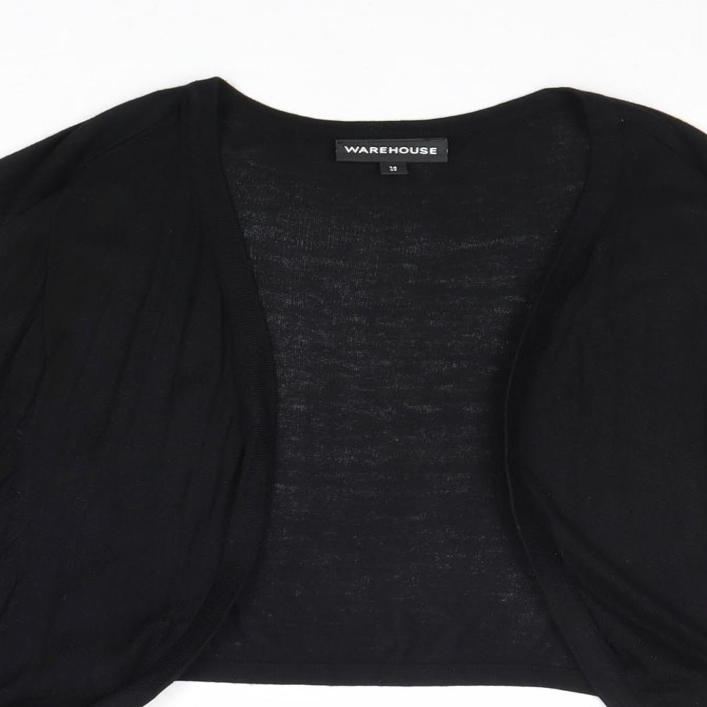 Womens UK Size 14 Warehouse Black Cardigan Jumper