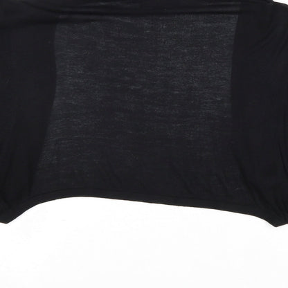 Womens UK Size 14 Warehouse Black Cardigan Jumper