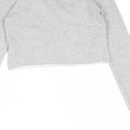 Missguided Womens Grey Polyester Pullover Sweatshirt Size 4 Pullover