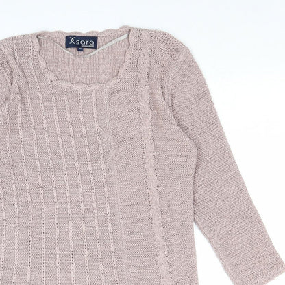 Womens UK Size M Sara Pink Pullover Jumper