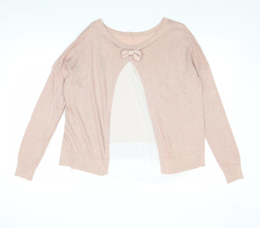 Womens UK Size L Only Pink Pullover Jumper