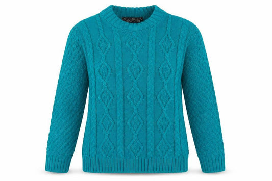 Womens UK Size S PINK Green Pullover Jumper