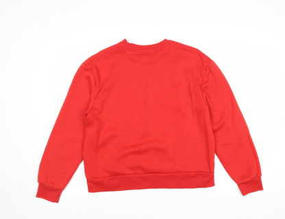 Primark Womens Red Polyester Pullover Sweatshirt Size 6 Pullover - Size 6-8