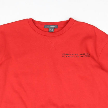 Primark Womens Red Polyester Pullover Sweatshirt Size 6 Pullover - Size 6-8