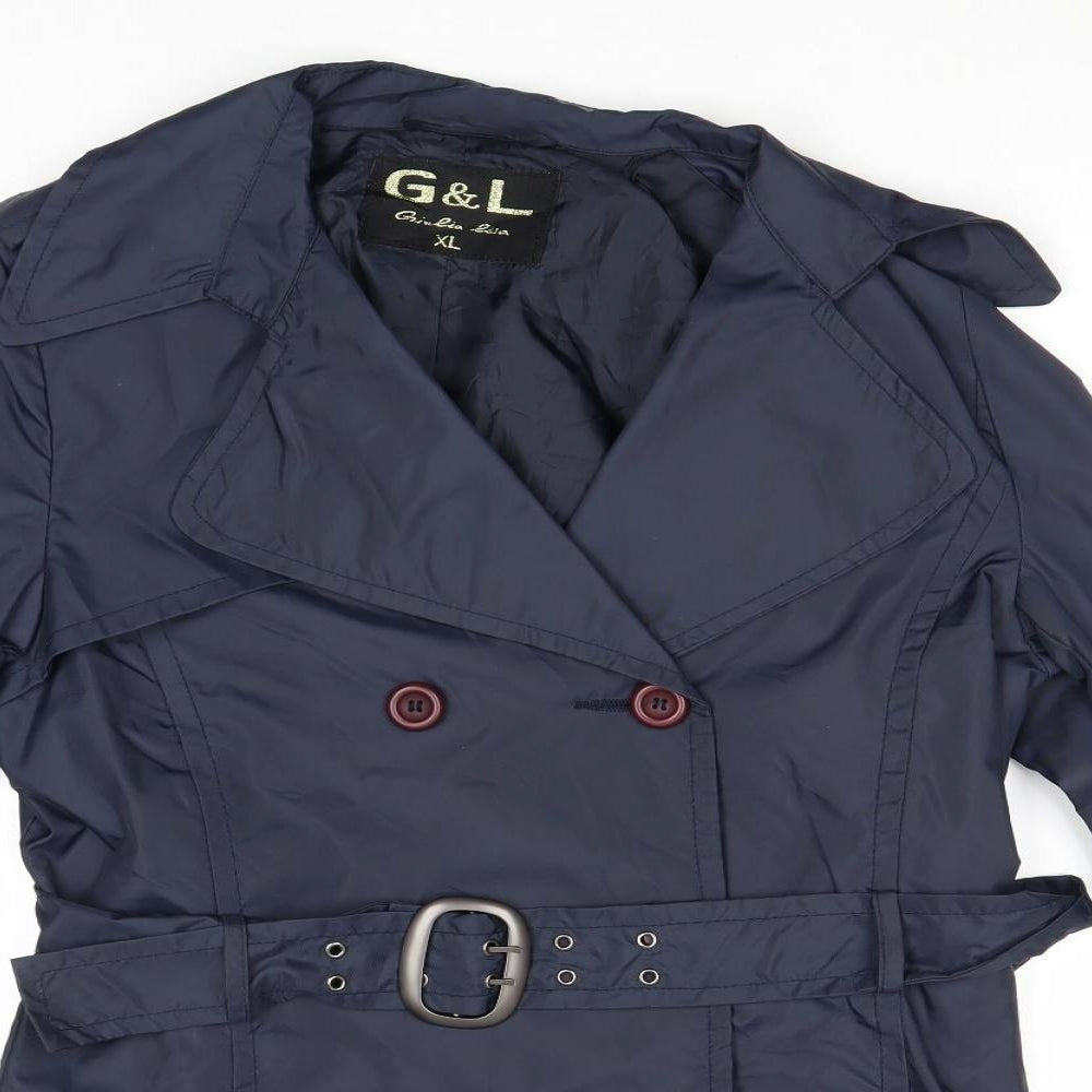 G & L Womens Blue Jacket Size XL Button