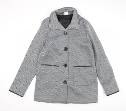 Womens UK Size 10 Anne De Lancay Black Overcoat