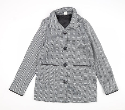 Womens UK Size 10 Anne De Lancay Black Overcoat
