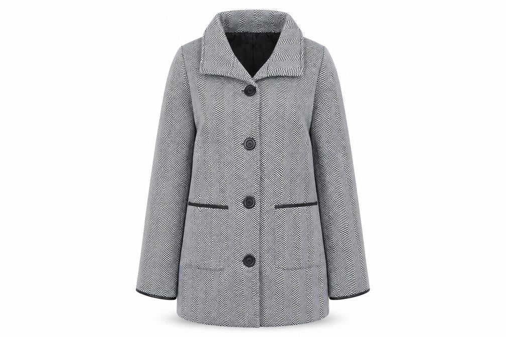 Womens UK Size 10 Anne De Lancay Black Overcoat