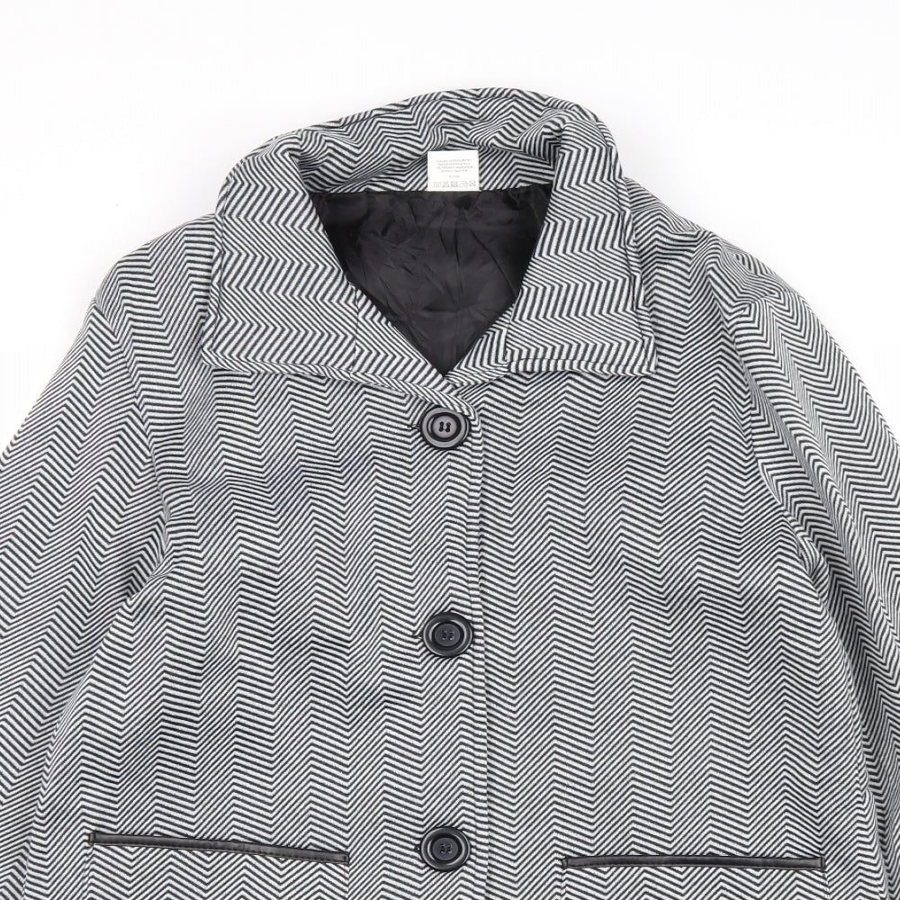Womens UK Size 10 Anne De Lancay Black Overcoat