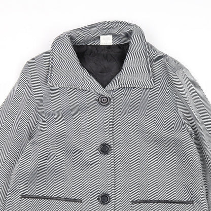 Womens UK Size 10 Anne De Lancay Black Overcoat